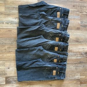 6 Pairs Mens Black Wrangler Work Jeans Sz 29x36